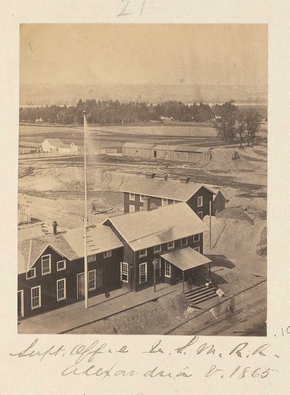 Főfelügyelői Hivatal, Egyesült Államok Katonai Vasútja, Alexandria, Virginia alkotó: A.J. Russell