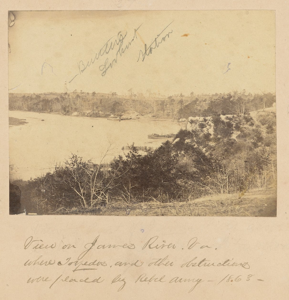 Kilátás a James folyóra, Virginia alkotó: A.J. Russell
