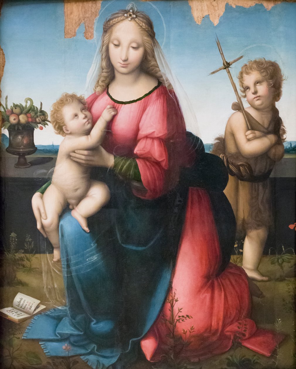 Madonna és gyermek a fiatal Szent Jánossal, Andrea Piccinellivel, il Brescianino néven (olaj a panelen) alkotó: A. (1485 c.1525) Piccinelli