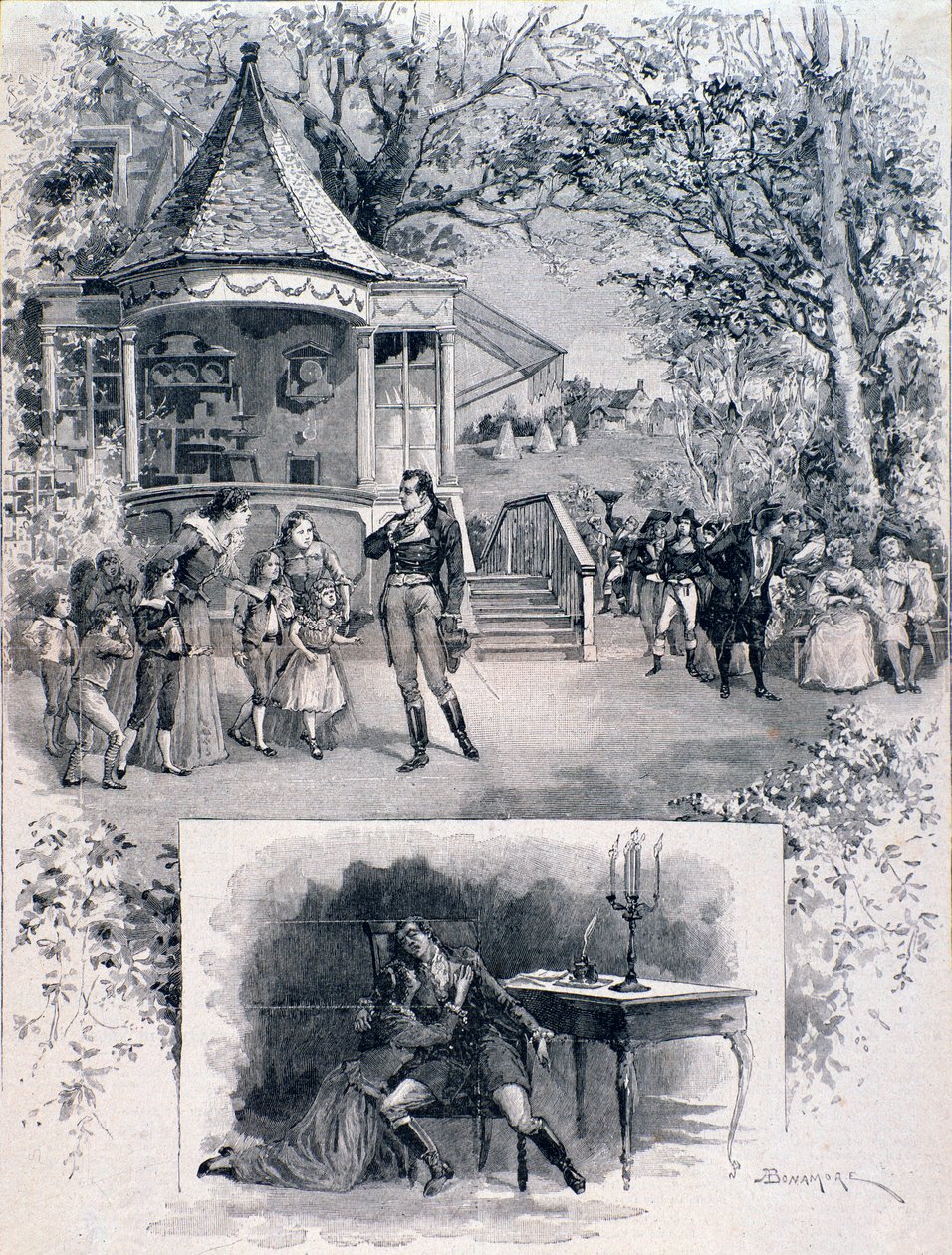 A Werther opera jelenete a milánói nemzetközi teatro lirico előadása után alkotó: A. (after) Bonamore