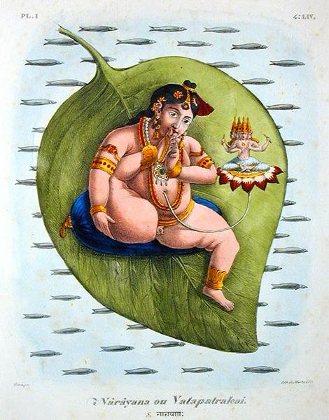 Narayana vagy Vatapatrakai, de Marlet metszete (színes litó) alkotó: A. (after) Geringer