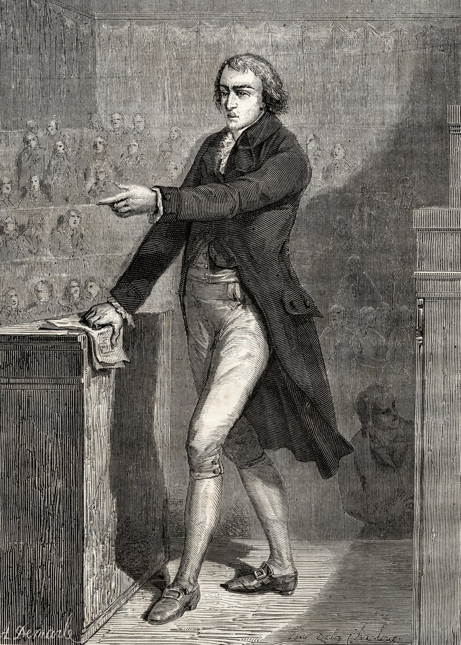 Jean-Baptiste Louvet de Couvrai, H. de la Charlerie metszete, Louis Blanc (1811-82) "Histoire de la Revolution Francaise" című művéből alkotó: A. Demarle
