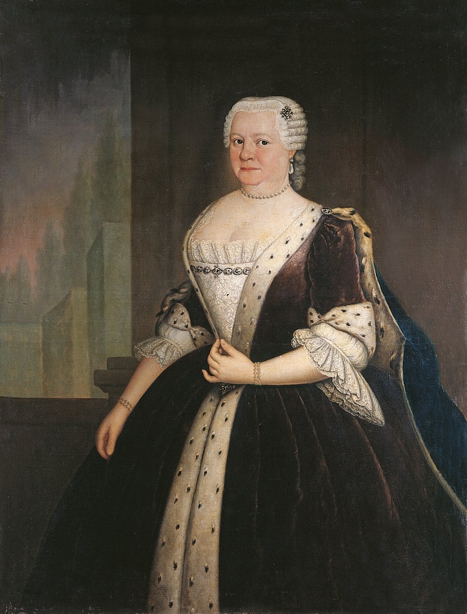 Egy porosz királynő portréja, 1739 körül alkotó: A. F. Habert