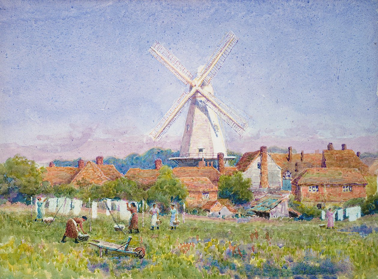 Nők mosás közben, Cranbrook Mill, Kent alkotó: A. Foord Hughes