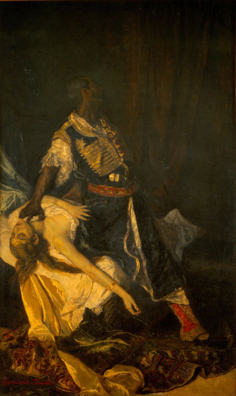 Othello, Desdemona megölése, 1879 alkotó: A. González Pineda