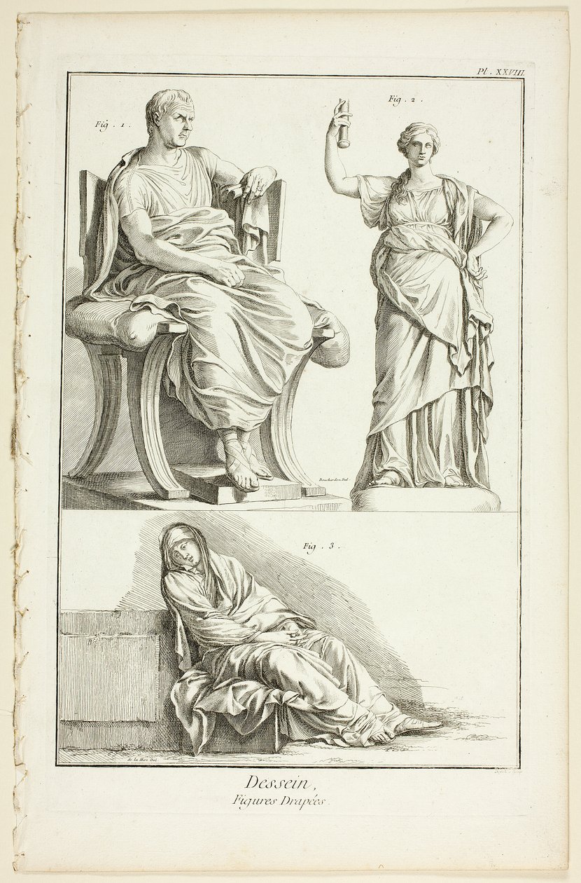 Tervezés: Encyclopédie: Draped Figures, az Encyclopédie-ból alkotó: A. J. Defehrt