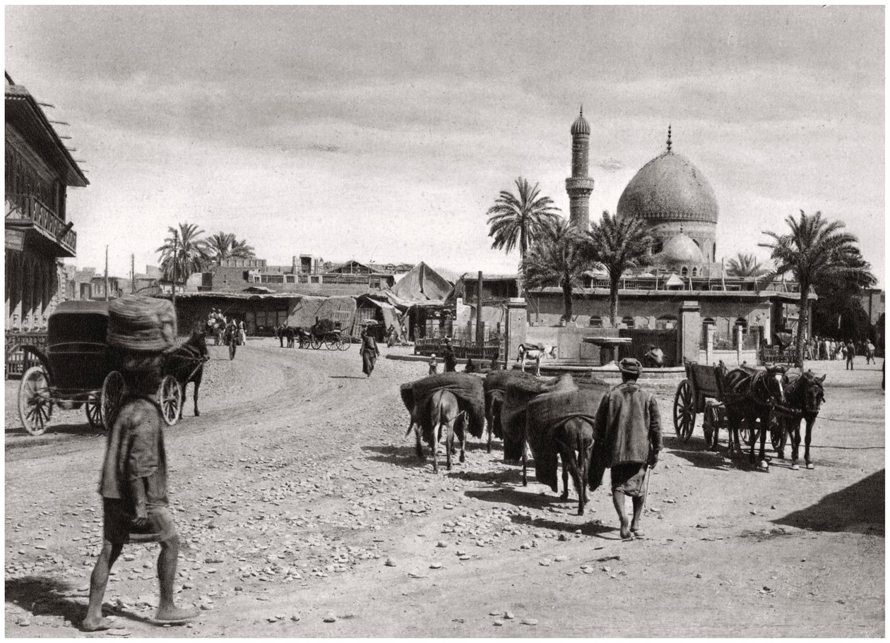 Kilátás az utcára az Északi Kapu felől, Bagdad, Irak, 1925. alkotó: A. Kerim