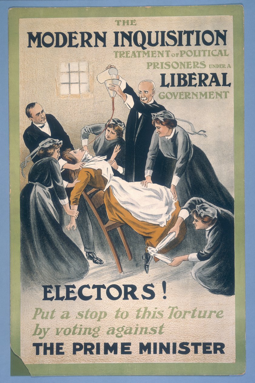 Egy szüfrazsett rabot kényszeretetés alatt, 1910 alkotó: A Patriot