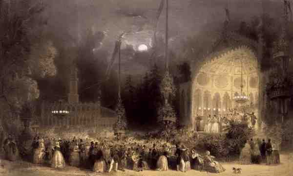 Chateau des Fleurs, The Champs Elysees, nyomta Auguste Bry (litho) alkotó: A Provost