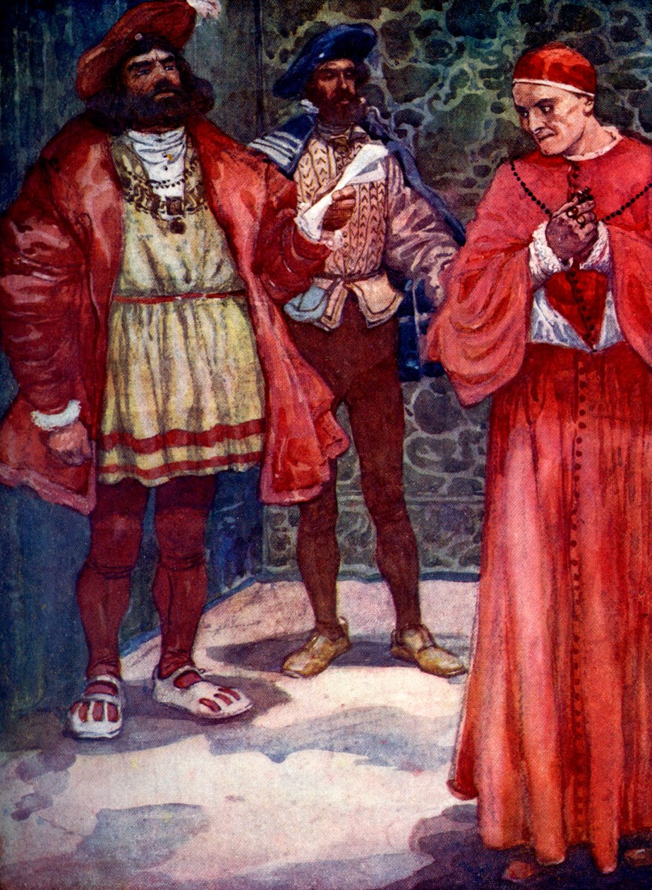 Henry elküldte Wolseyt a bíróságtól, c1529, 1905. alkotó: A. S. Forrest