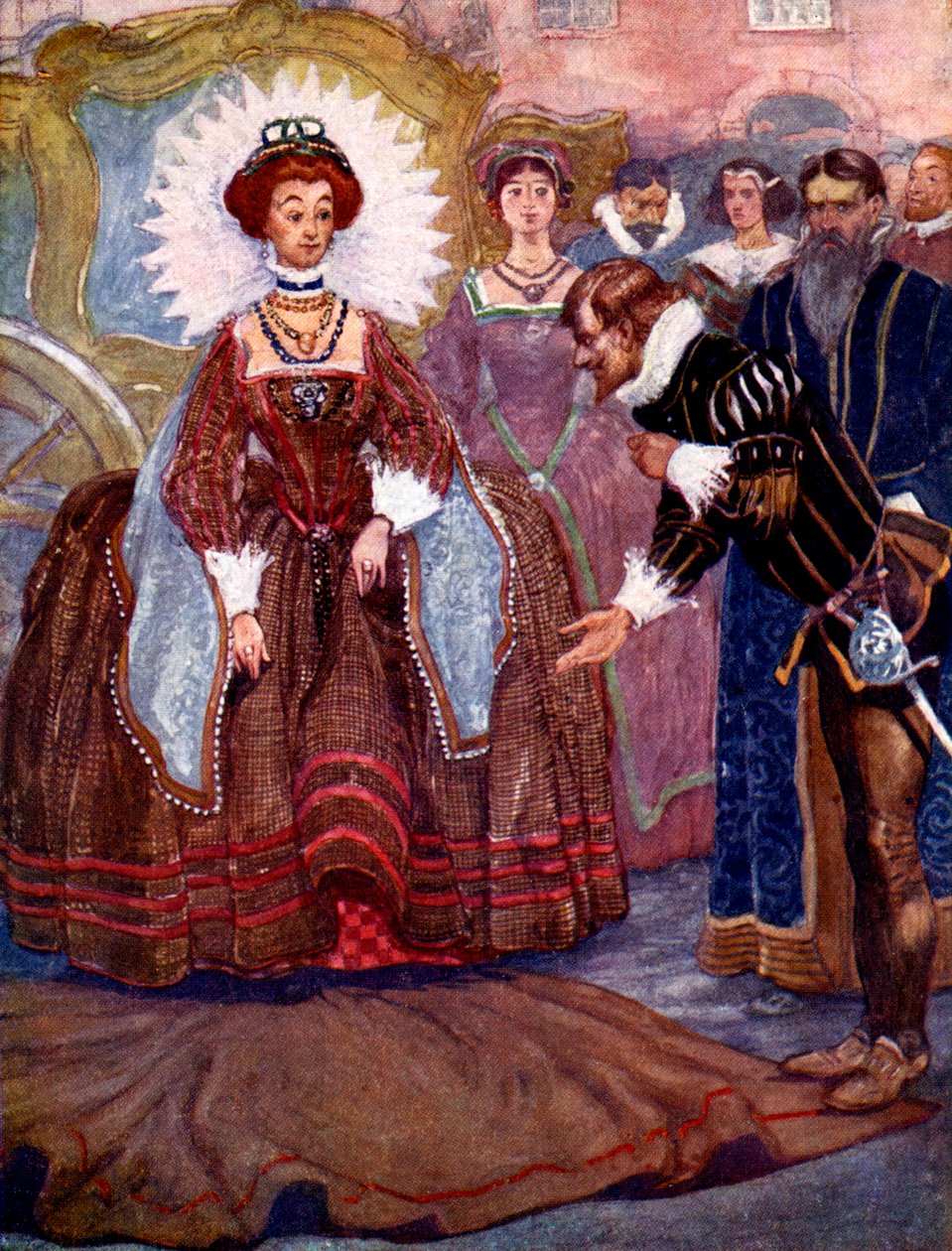 „Gyorsan levette köpenyét, és a földre dobta”, 1581, 1905. alkotó: A S Forrest