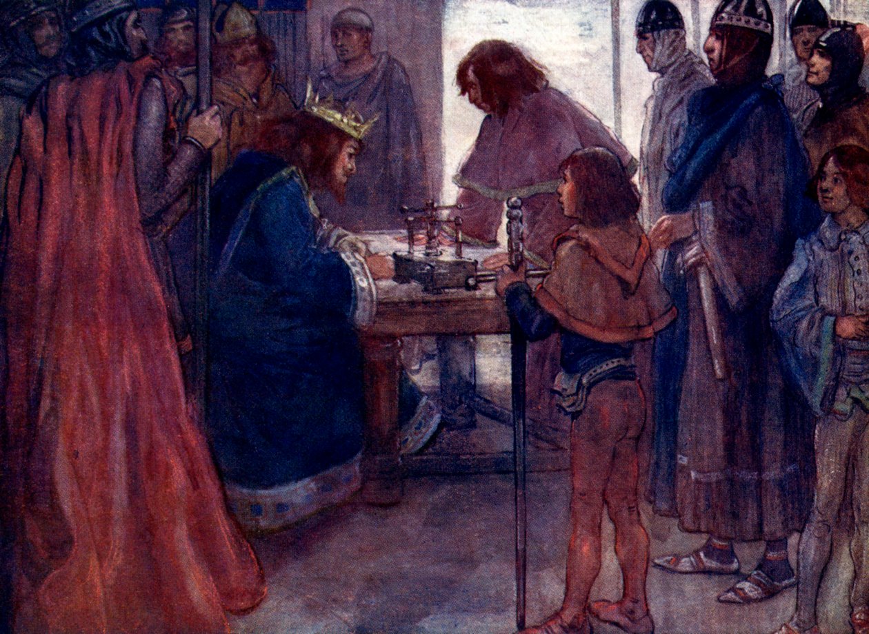 A Nagy Chartát a Kings pecsétjével pecsételték le, 1215, 1905. alkotó: A. S. Forrest