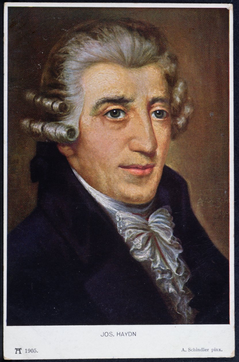 Franz Joseph Haydn (1732-1809) portréja, 1905 alkotó: A. Schindler