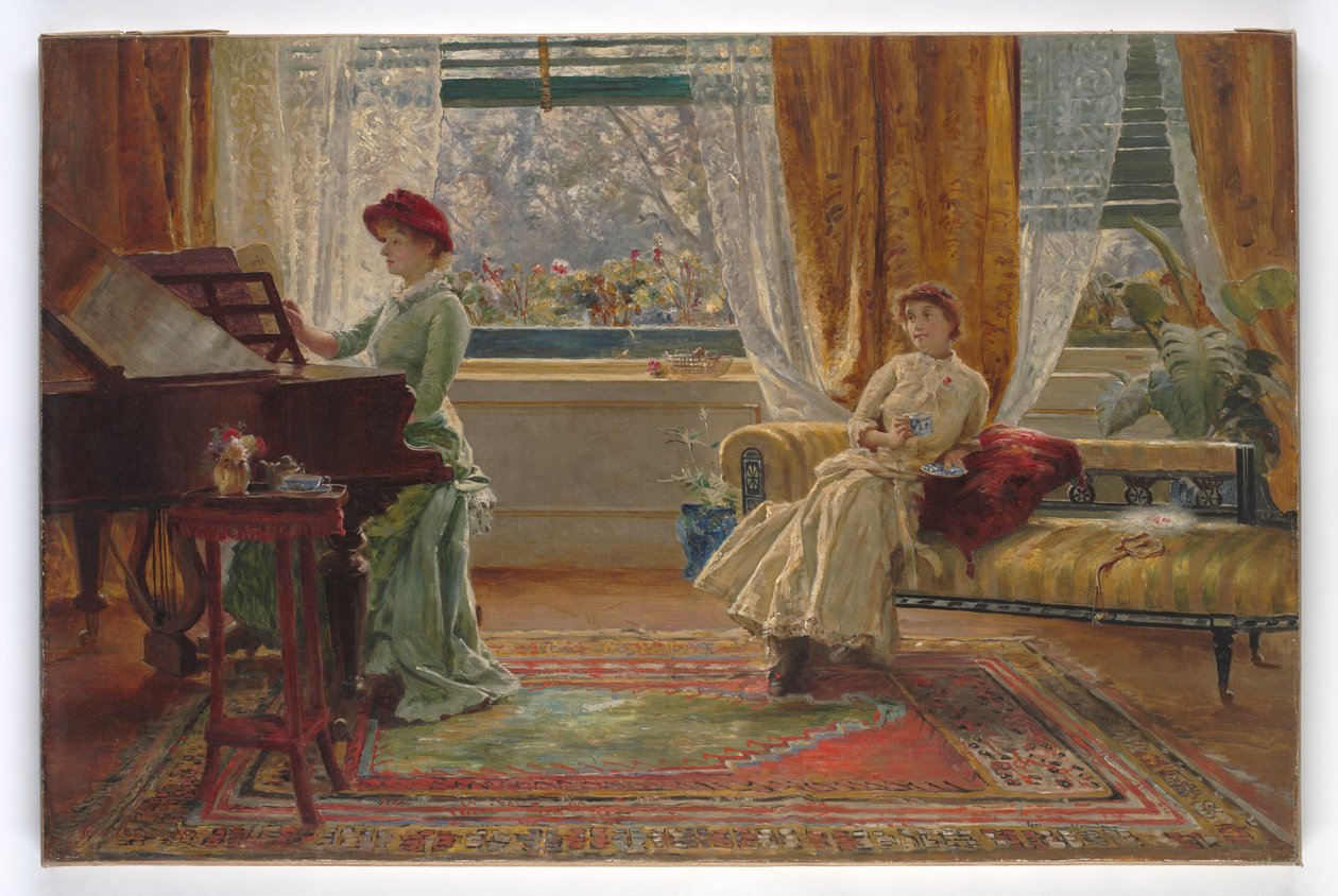 Egy enteriőr két hölggyel, 1880 alkotó: A. Trevor Haddon