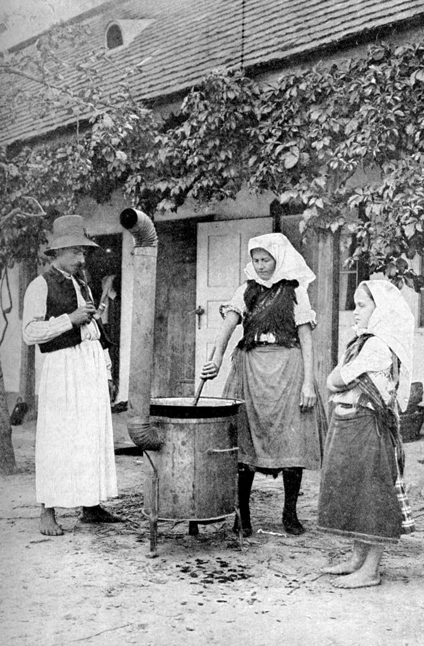 Kocsonya készítés Czinkotán, 1922. alkotó: A. W. Cutler