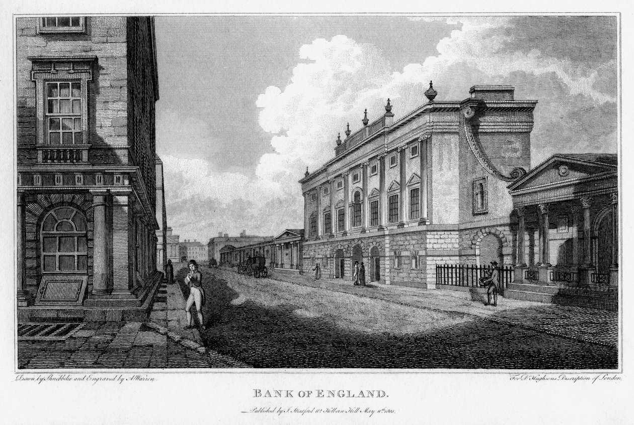 Bank of England, City of London, 1805. alkotó: A Warren