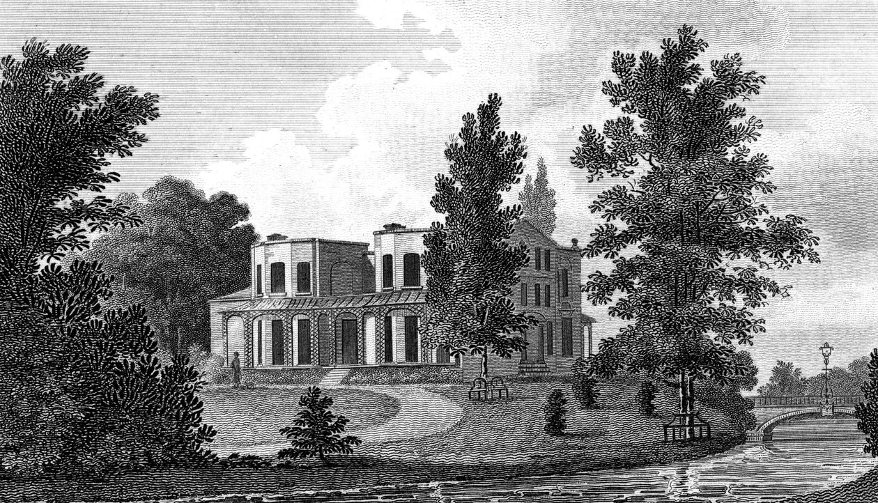 Lord Nelsons Villa Mertonban, 19. század. alkotó: A Warren