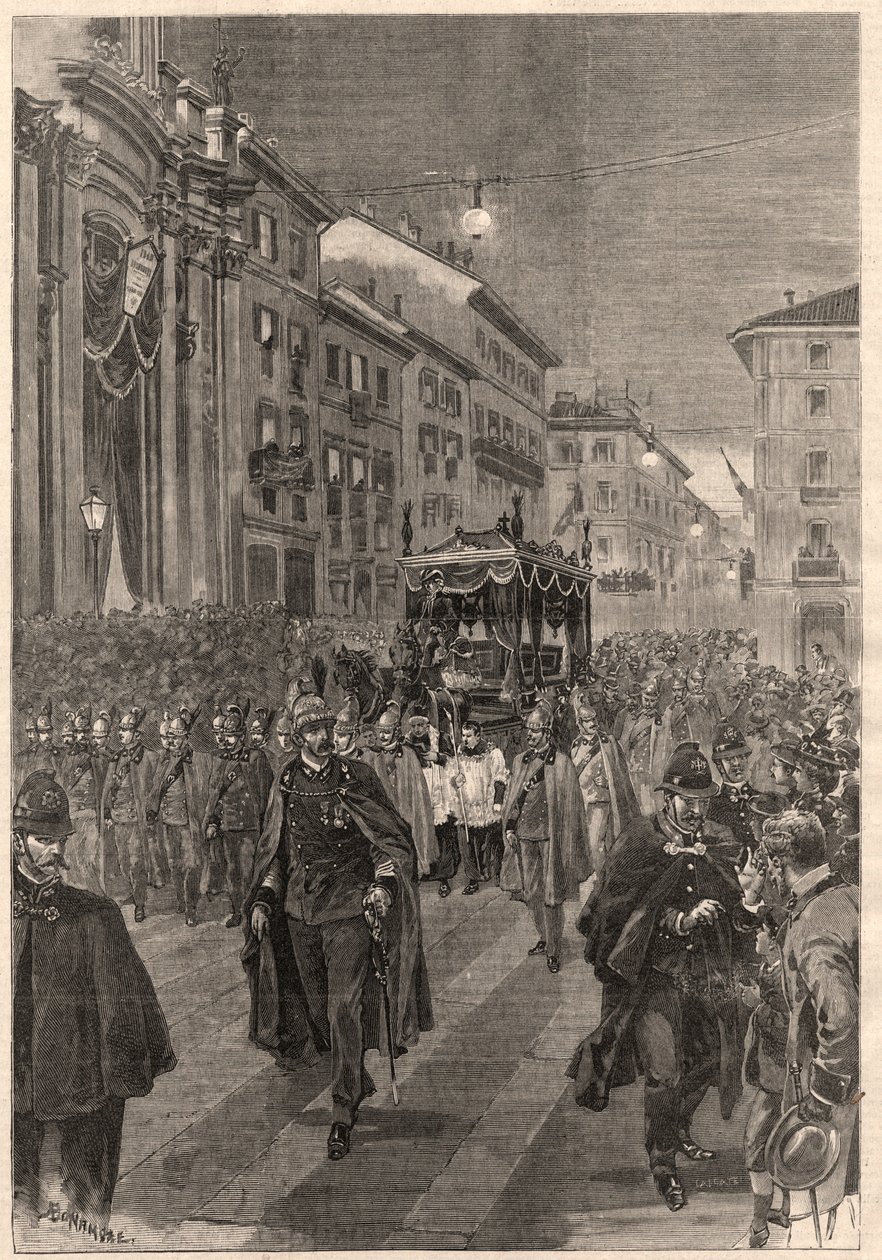Verdi, Giuseppe: temetési menet, Milánó, 1901. február 26. alkotó: A. after Bonamore