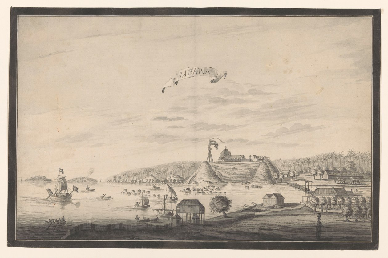 Kilátás Jeparára Japara (cím az objektumon) alkotó: A. de Nelly (possibly)