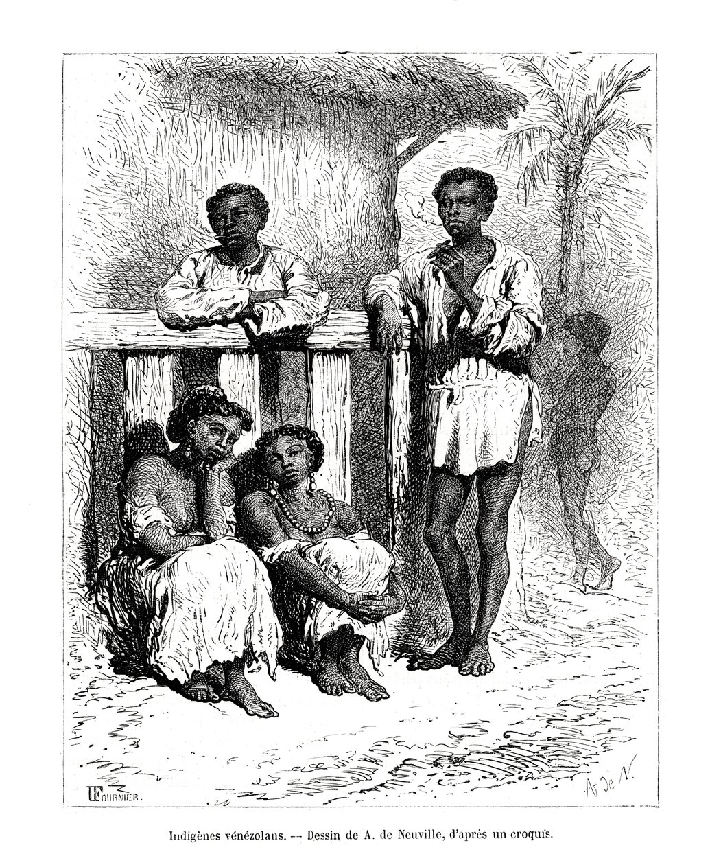 Őslakosok, Venezuela, 19. század alkotó: A. de Neuville