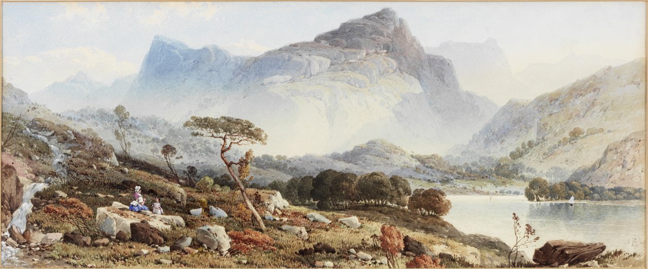 View Near Dolgelly (akvarell és testfesték papírra, kártyára) alkotó: Aaron Edwin Penley