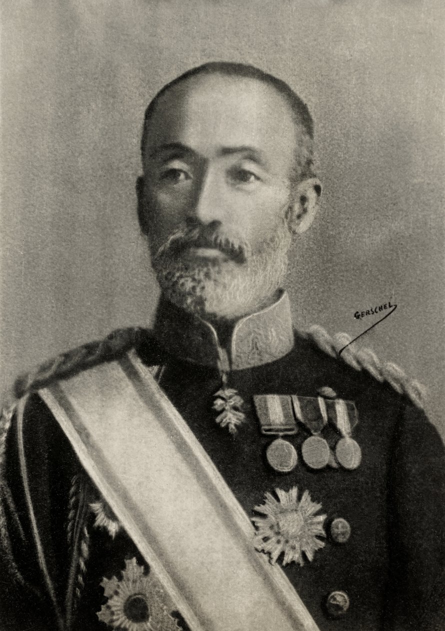 Maresuke Noghi tábornok portréja (fénykép) alkotó: Aaron Gerschel