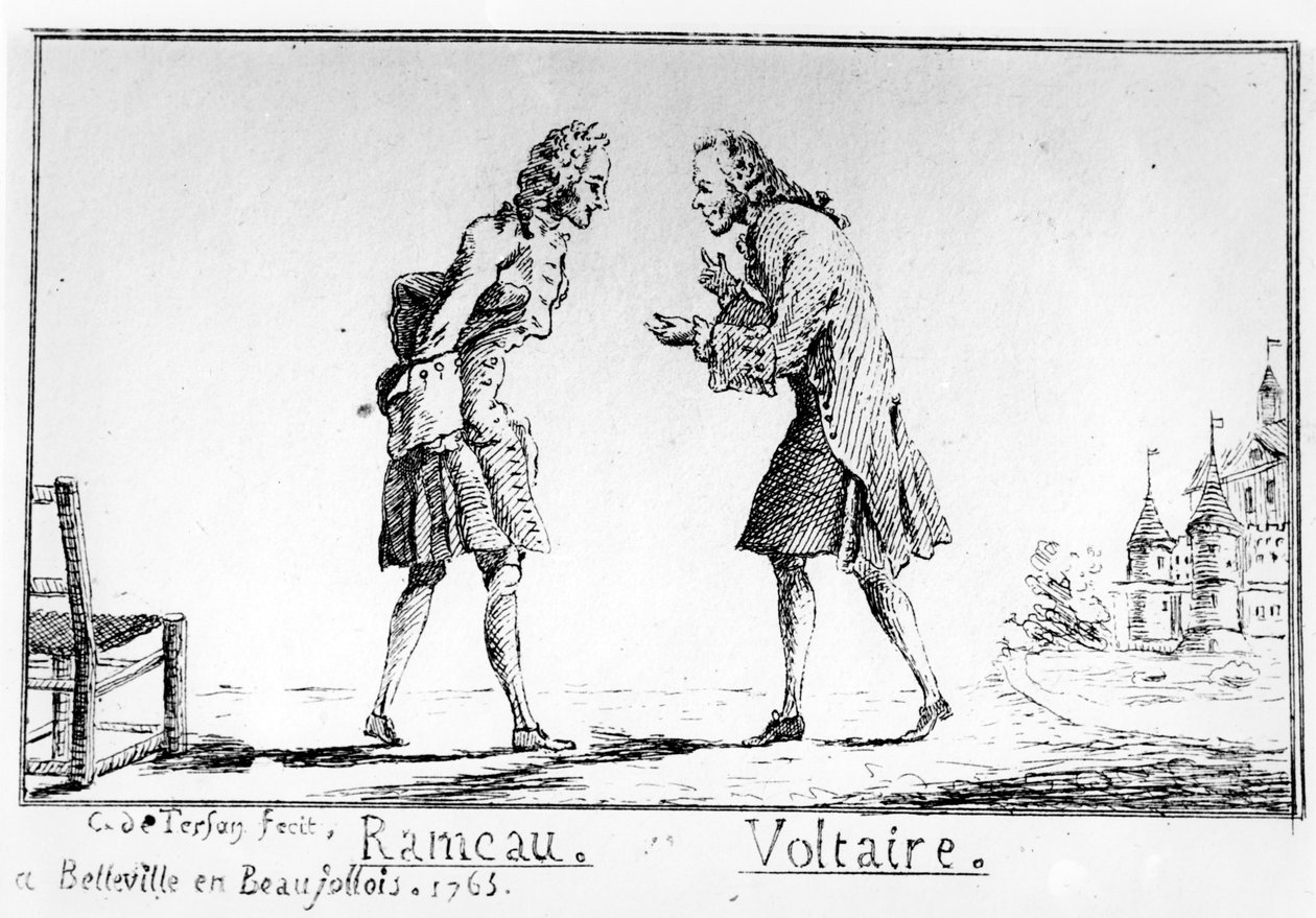 Rameau és Voltaire Belleville-ben, 1763 alkotó: Abbé Charles Philippe Campion de Tersan