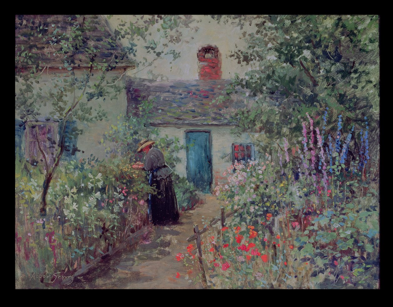A Virágoskert, 1900 körül alkotó: Abbott Fuller Graves