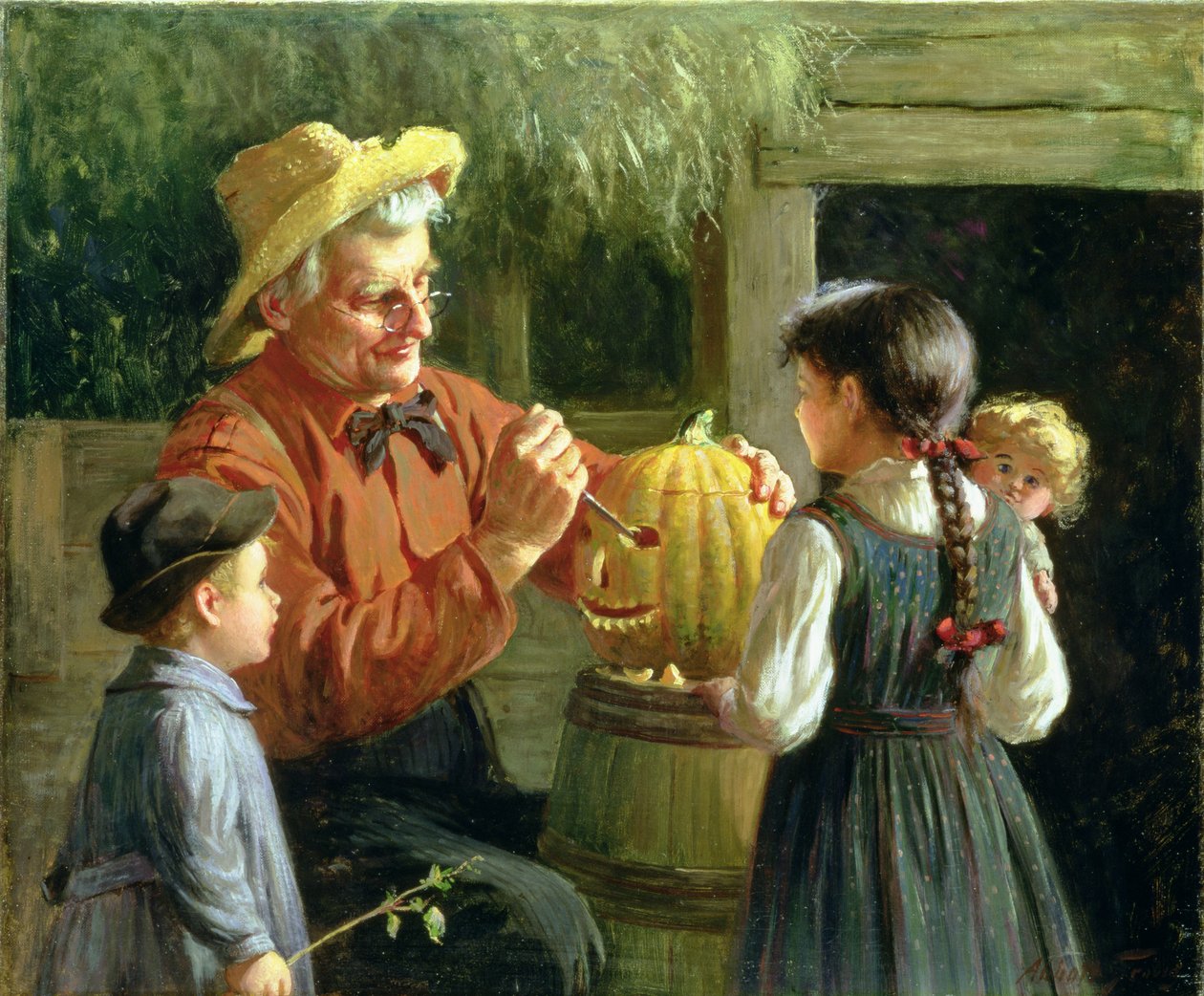 Jack-o-Lantern (olaj, vászon) alkotó: Abbott Fuller Graves