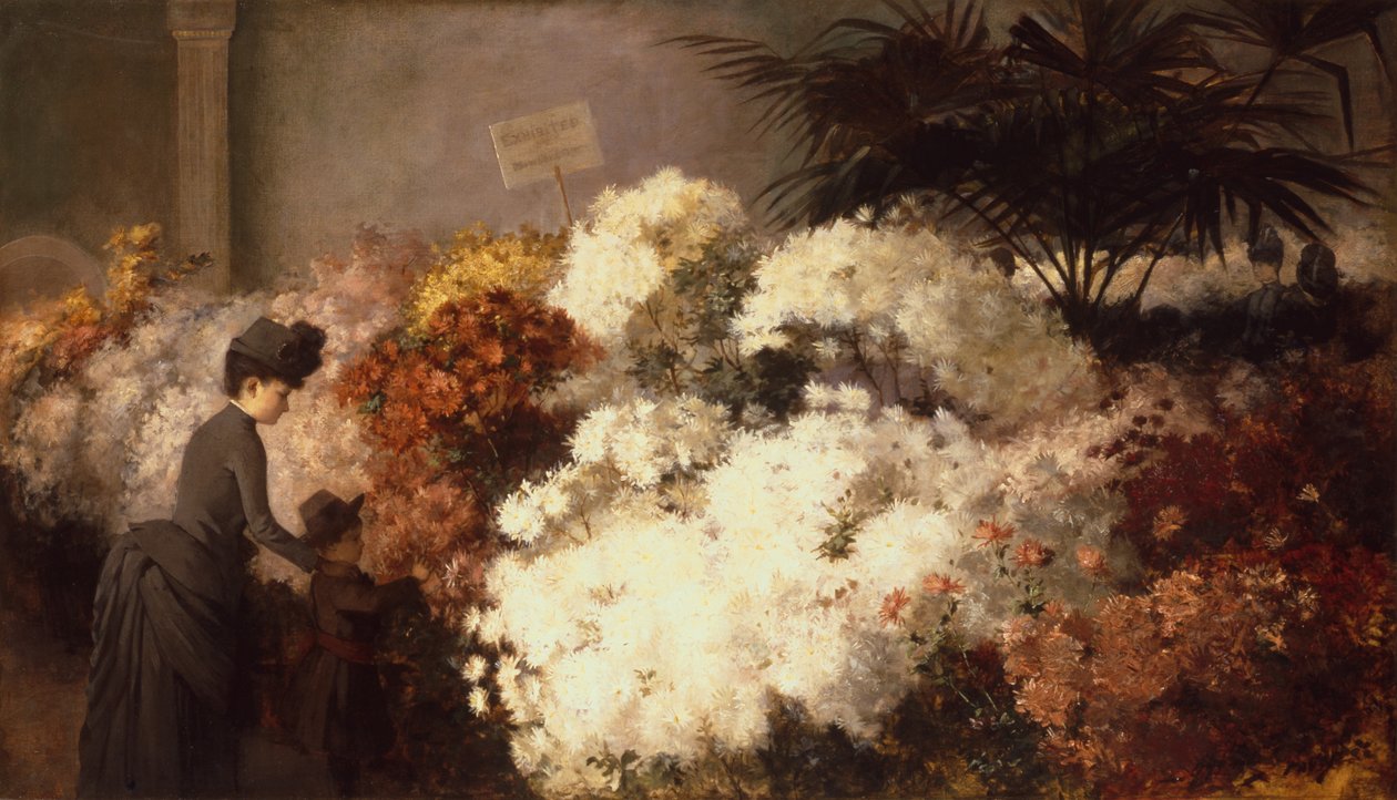 Krizantém bemutató (olaj, vászon) alkotó: Abbott Fuller Graves