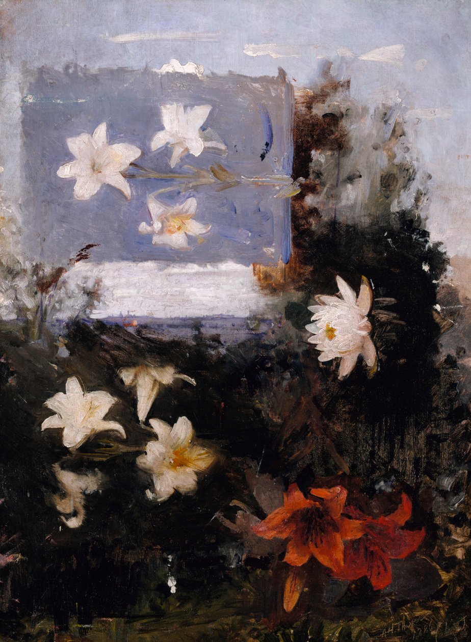 Virágtanulmányok, kb. 1886. alkotó: Abbott Handerson Thayer