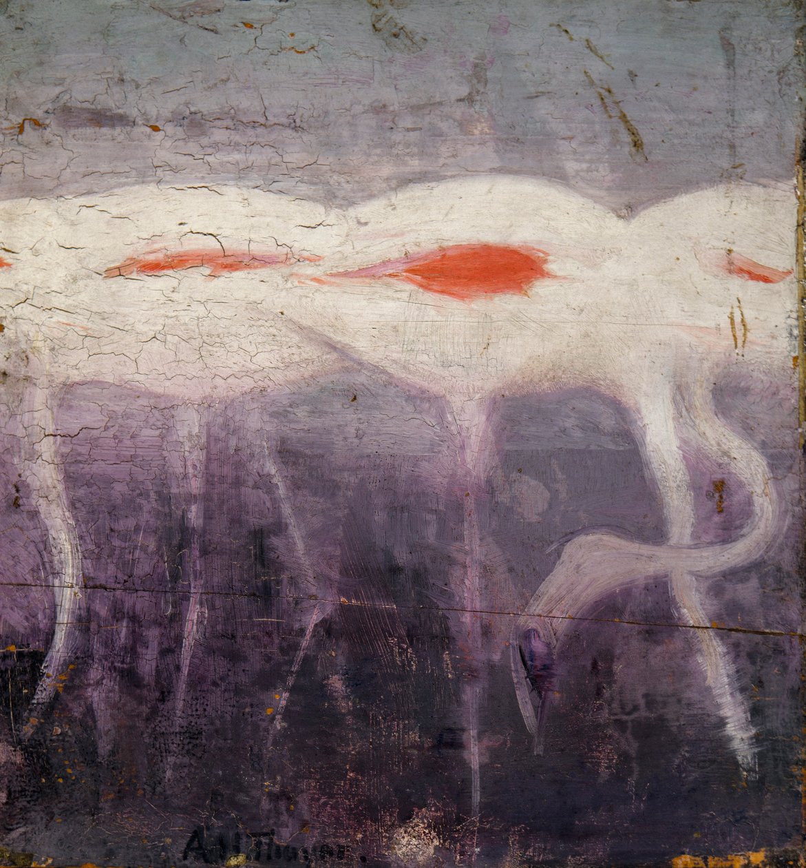 Fehér flamingók, tanulmány a Concealing Coloration in the Animal Kingdom című könyvhez alkotó: Abbott Handerson Thayer