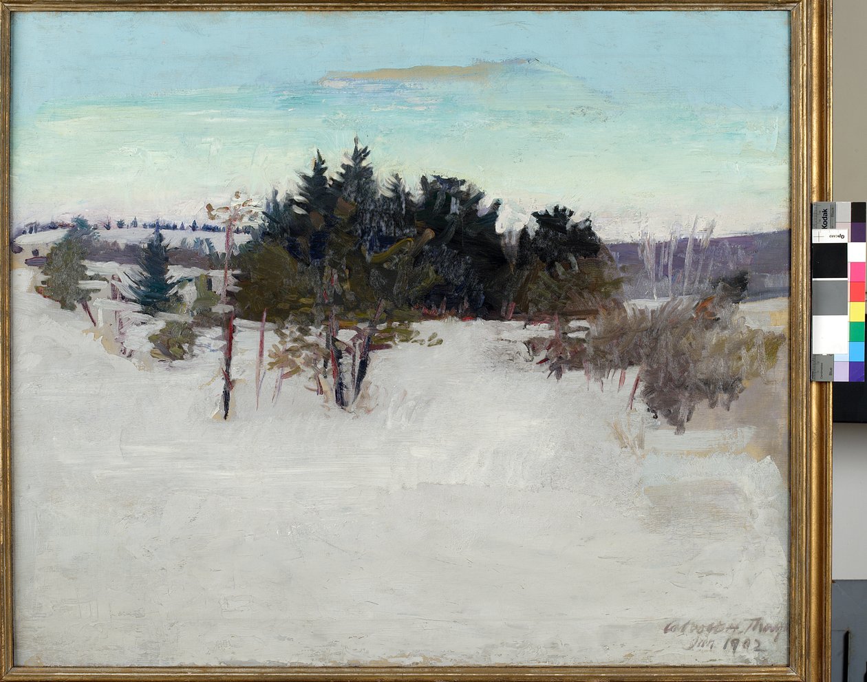 Téli táj, 1902 alkotó: Abbott Handerson Thayer