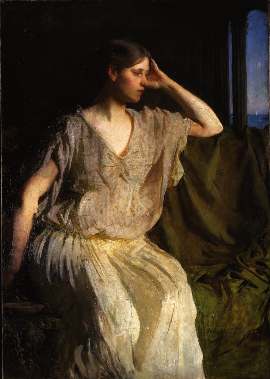 Nő görög ruhában, 1894 körül alkotó: Abbott Handerson Thayer