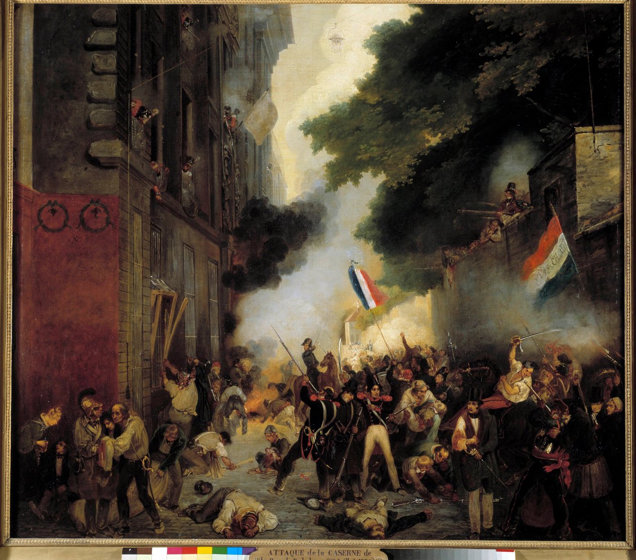 Az 1830-as forradalom epizódja, július napja: A Babylon Street-i laktanya támadása július 29-én alkotó: Abel Lordon