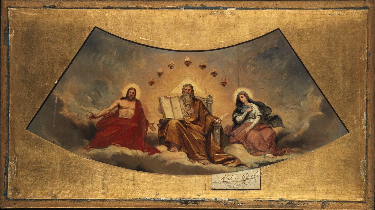 Az Örök Atya, Krisztus és Szűz Mária, 1838 körül (olaj, vászon) alkotó: Abel de Pujol