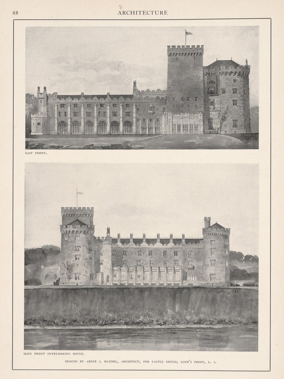 Castle Gould, Hempstead House, 1904 alkotó: Abner J. Haydel