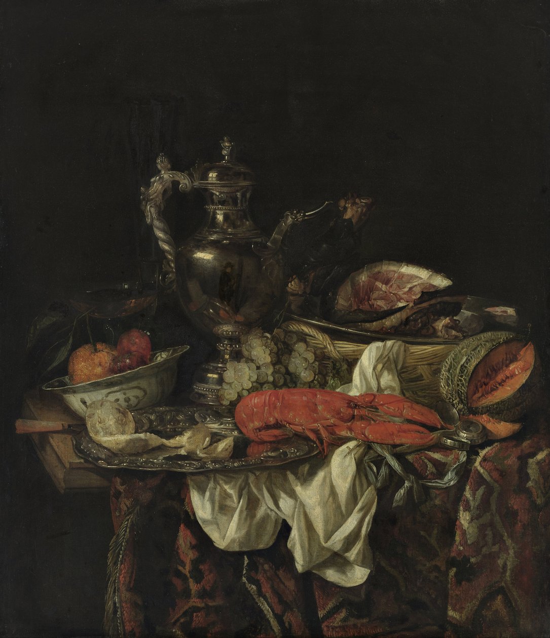 Csendélet ezüstkancsóval alkotó: Abraham van Beijeren