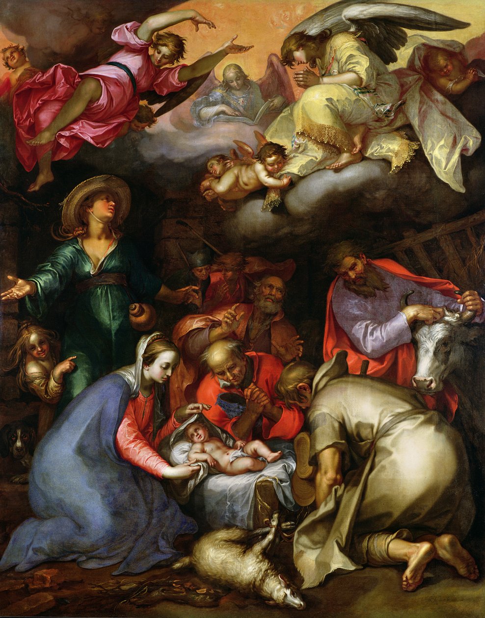 Pásztorok imádása, 1612 alkotó: Abraham Bloemaert