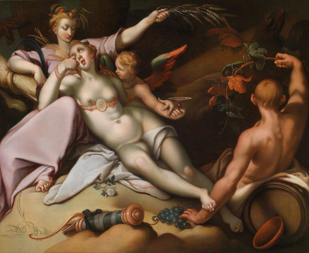 Sine Baccho et Cenere friget Venus alkotó: Abraham Bloemaert