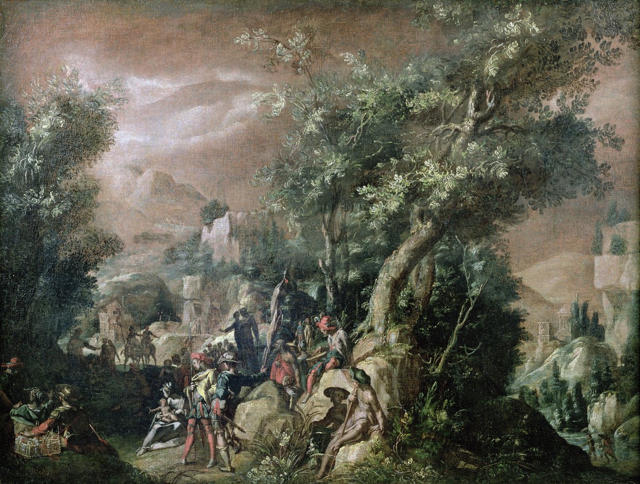Keresztelő Szent János prédikációja alkotó: Abraham Bloemaert