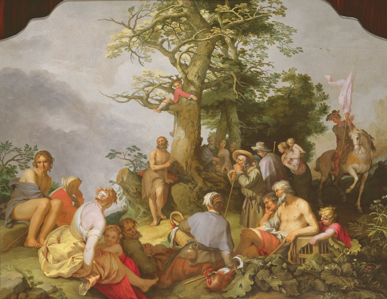 Keresztelő Szent János igehirdetés alkotó: Abraham Bloemaert