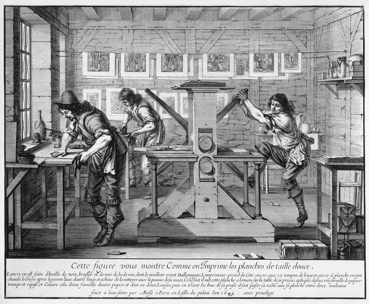 Francia nyomda, 1642 alkotó: Abraham Bosse
