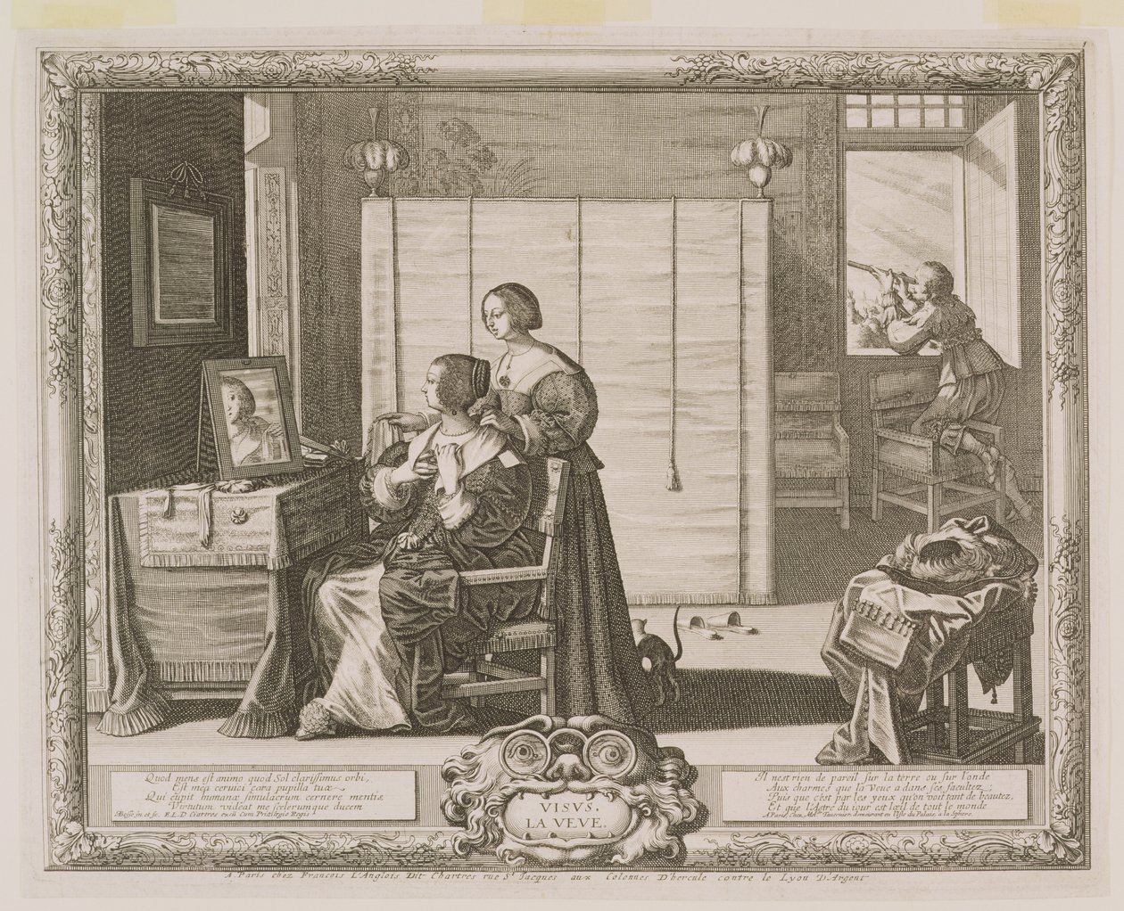 Látvány, a művész metszete, 1630-40 körül alkotó: Abraham Bosse