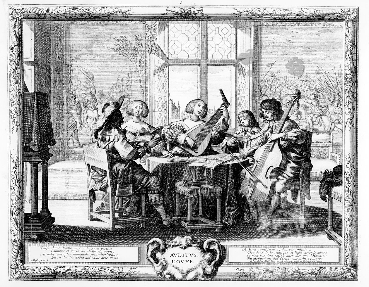 A Zeneegyüttes lanttal alkotó: Abraham Bosse