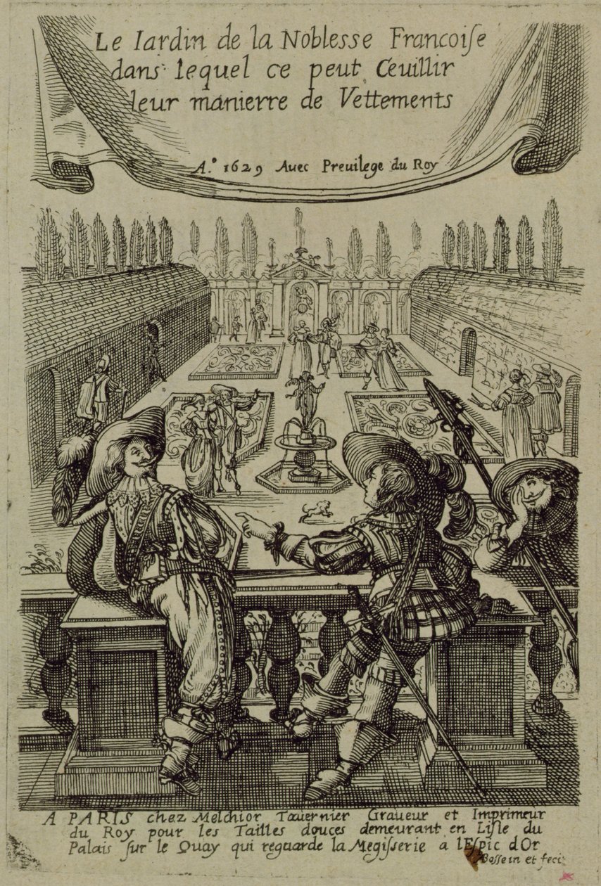 A francia nemesség kertje, 1640 körül alkotó: Abraham Bosse