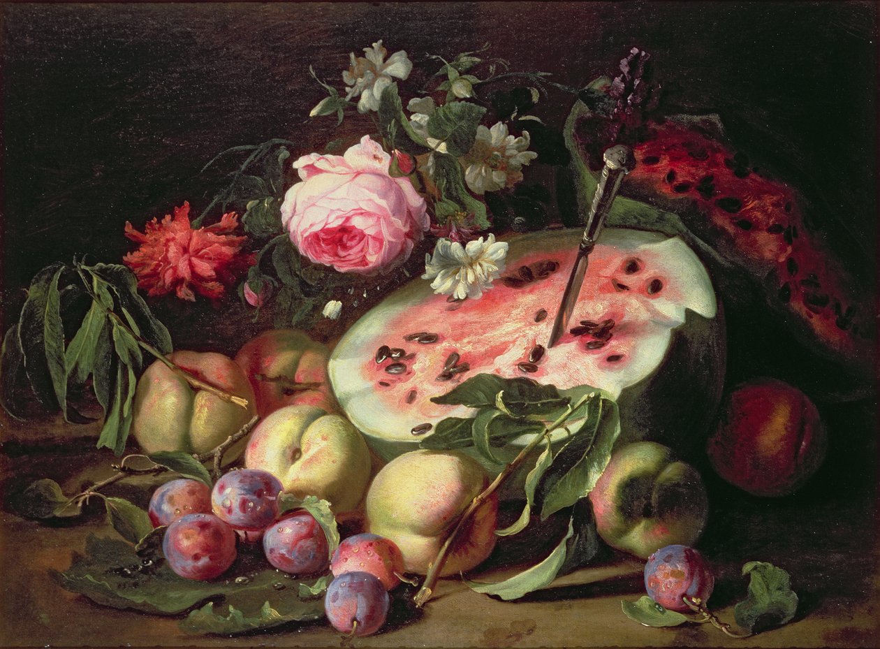 Csendélet egy görögdinnyével alkotó: Abraham Brueghel
