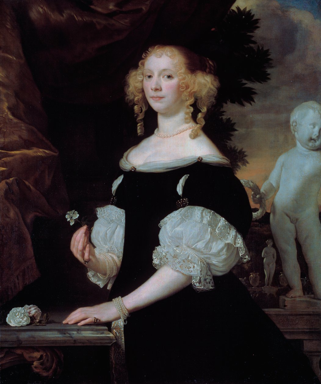 Van Balen admirális özvegyének portréja alkotó: Abraham Lambertsz van den Tempel