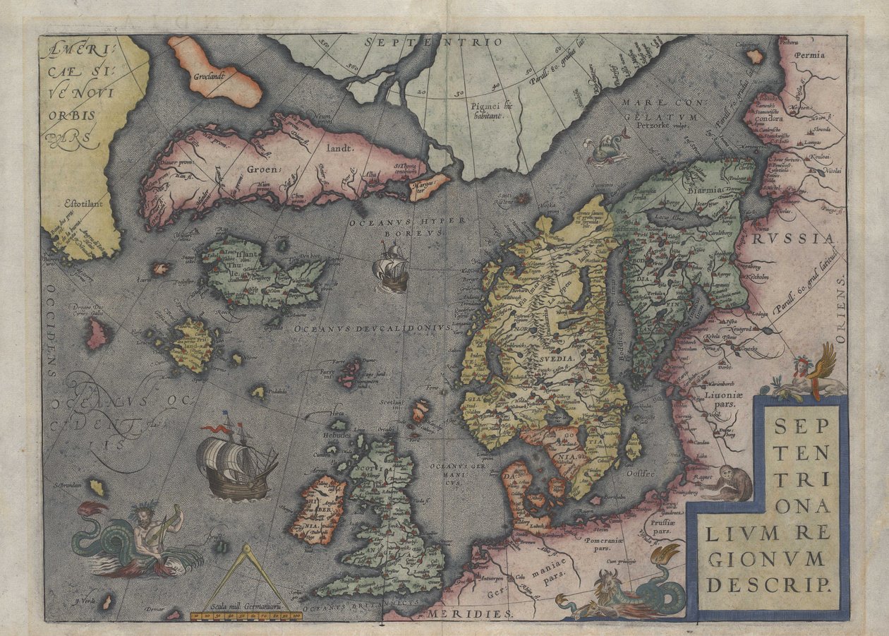 Izland térképe, Abraham Ortelius 1570-ben alkotó: Abraham Ortelius