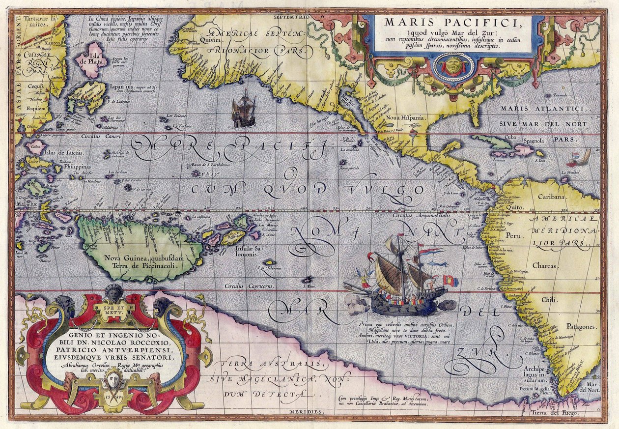 Csendes -tenger alkotó: Abraham Ortelius